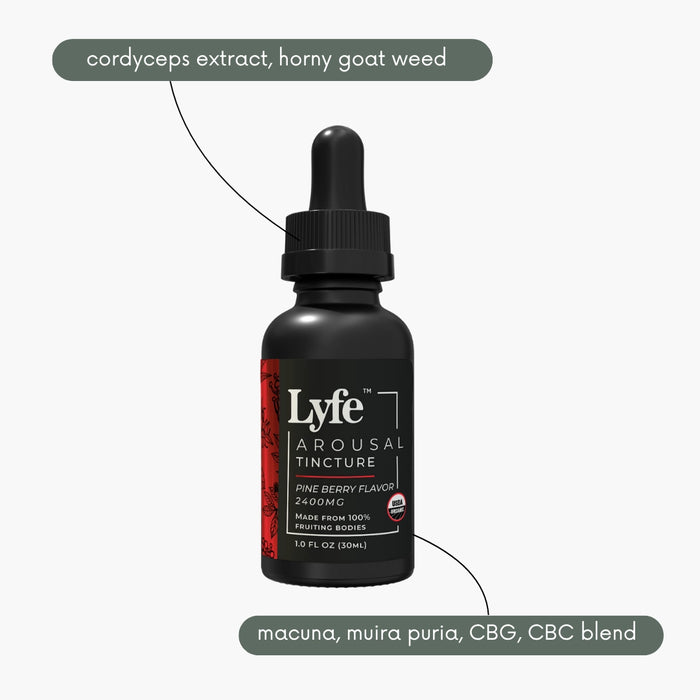 Lyfe Functional mushroom tincture 
organic for arousal
