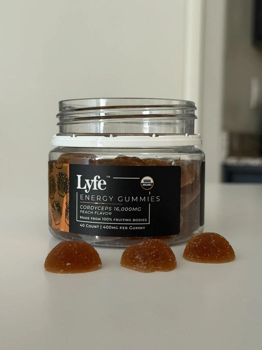 Lyfe Functional Peach Gummies – Energy & Endurance-400mg per gummy